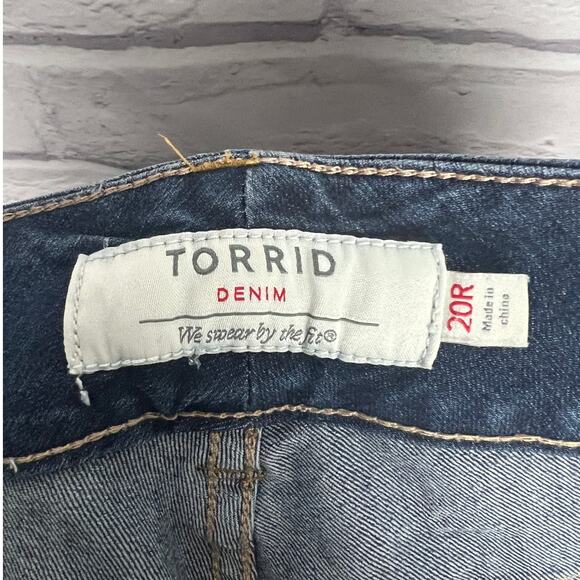 Torrid Womens 20R Jegging 3-Button Stretch Skinny Rock Classic Blue Denim Jeans - Picture 5 of 11
